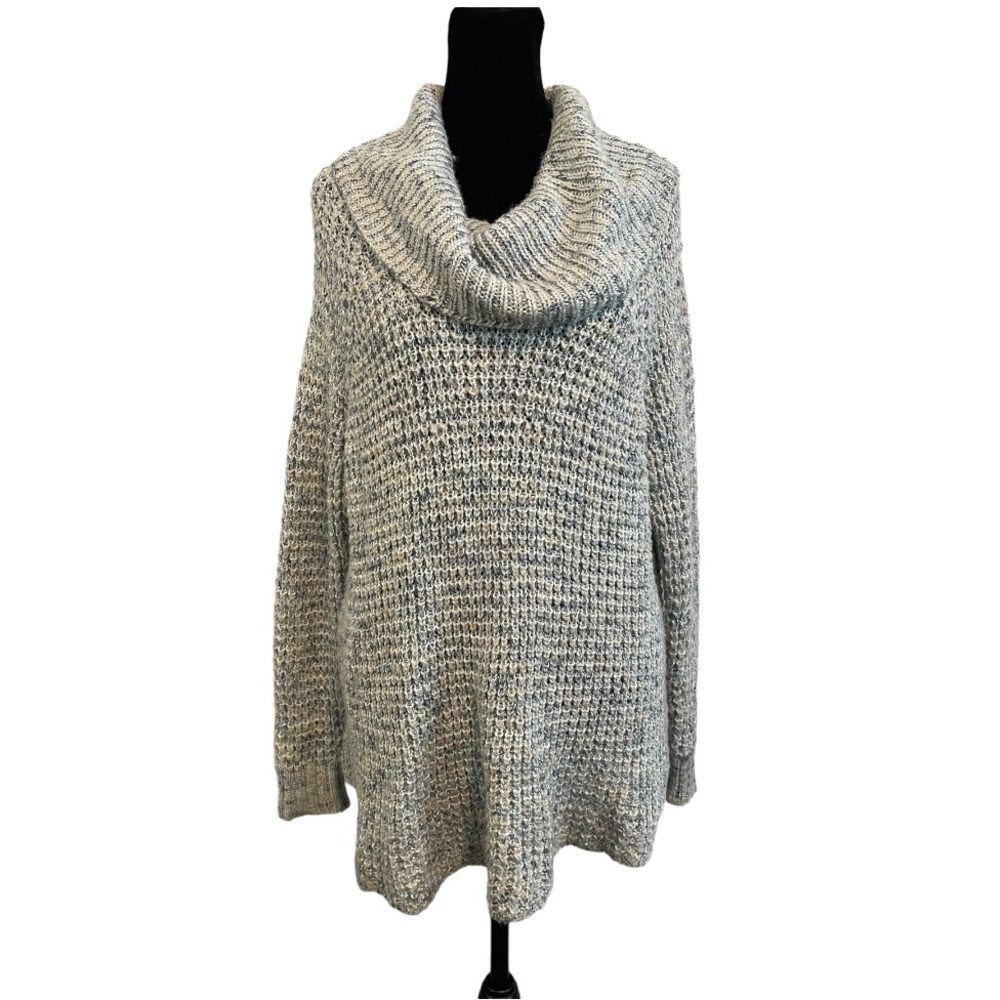 American Rag Wool Blend Long Sleeve Cowl Neck Chunky Waffle Knit Sweater Small